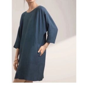 Wilfred Delphine Dress Dark Teal Size Small Loose Baggy Fitting